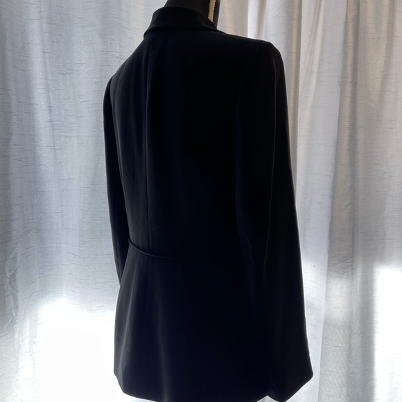 Ann Taylor size 6 black blazer with string accent belt - Picture 2 of 9